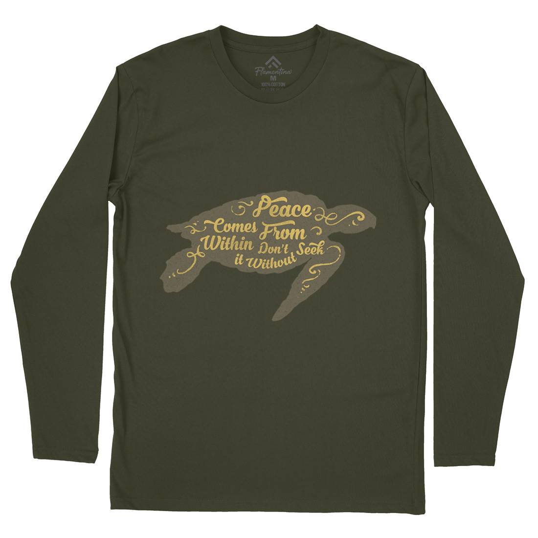 Peace Comes Within Mens Long Sleeve T-Shirt Religion A359