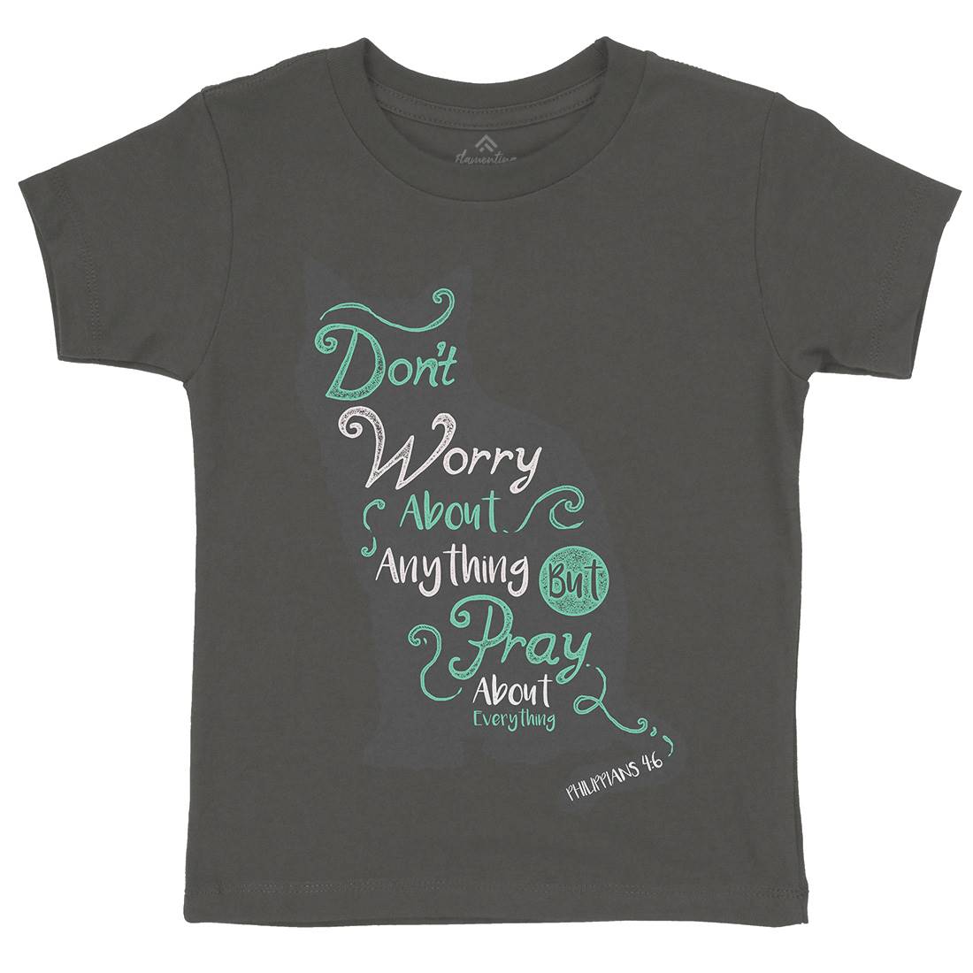 Pray For Everything Kids Organic Crew Neck T-Shirt Religion A360