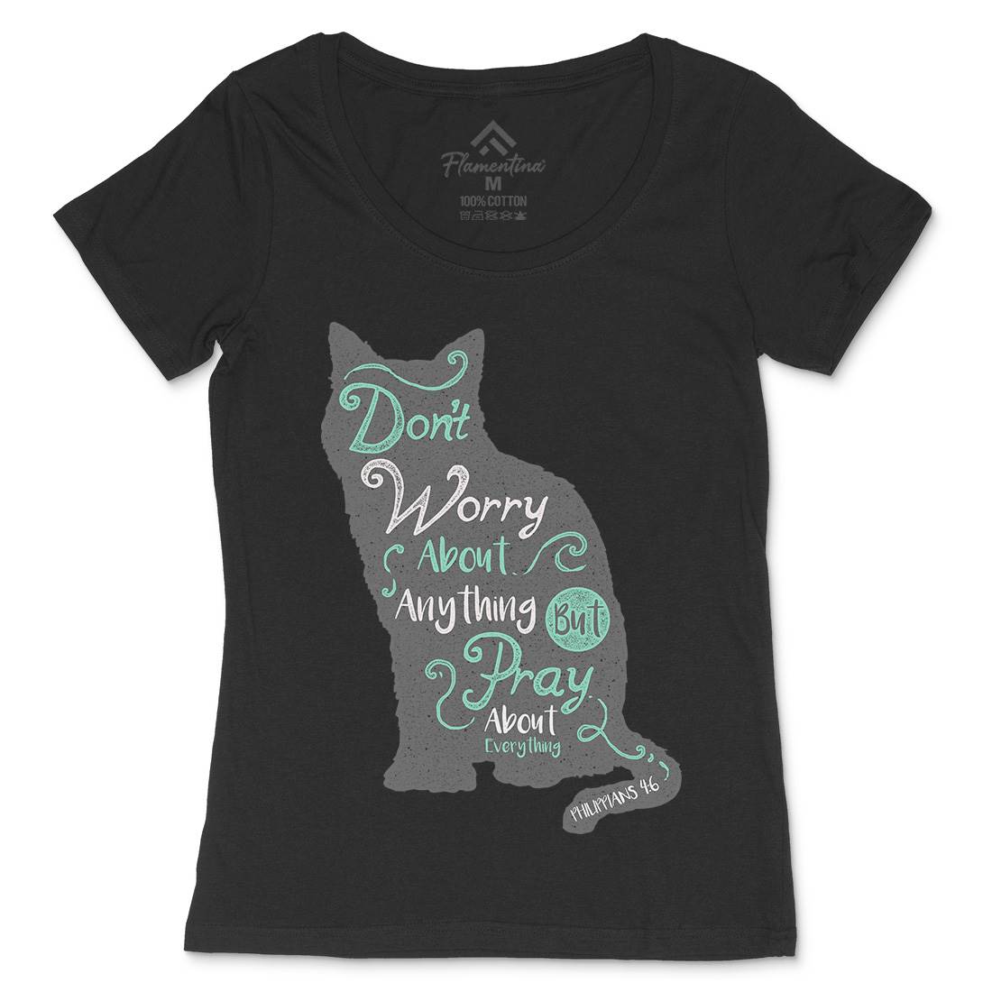 Pray For Everything Womens Scoop Neck T-Shirt Religion A360