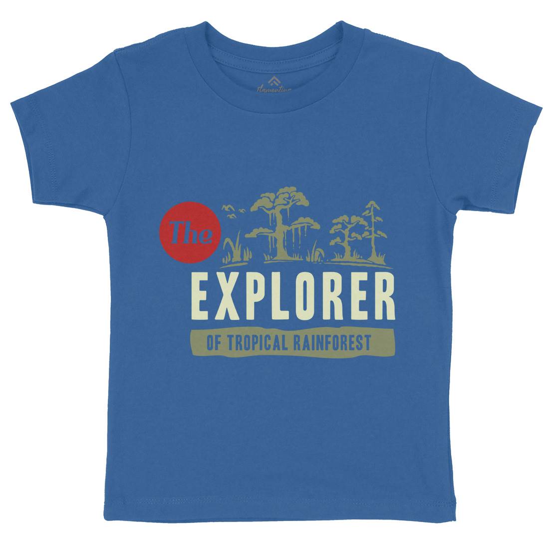 Rainforest Explorer Kids Crew Neck T-Shirt Nature A363