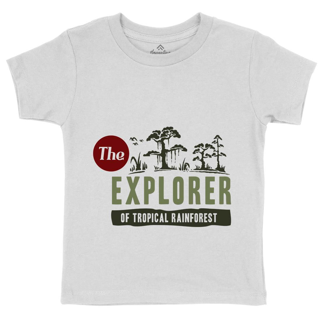 Rainforest Explorer Kids Crew Neck T-Shirt Nature A363