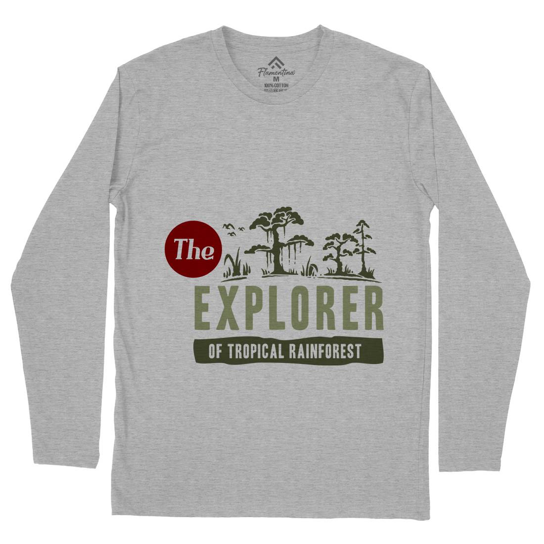 Rainforest Explorer Mens Long Sleeve T-Shirt Nature A363