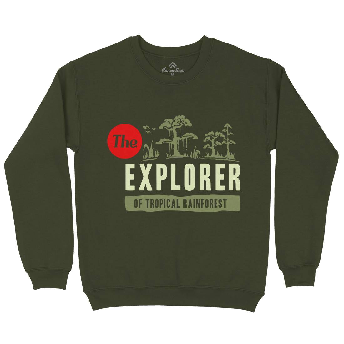 Rainforest Explorer Mens Crew Neck Sweatshirt Nature A363