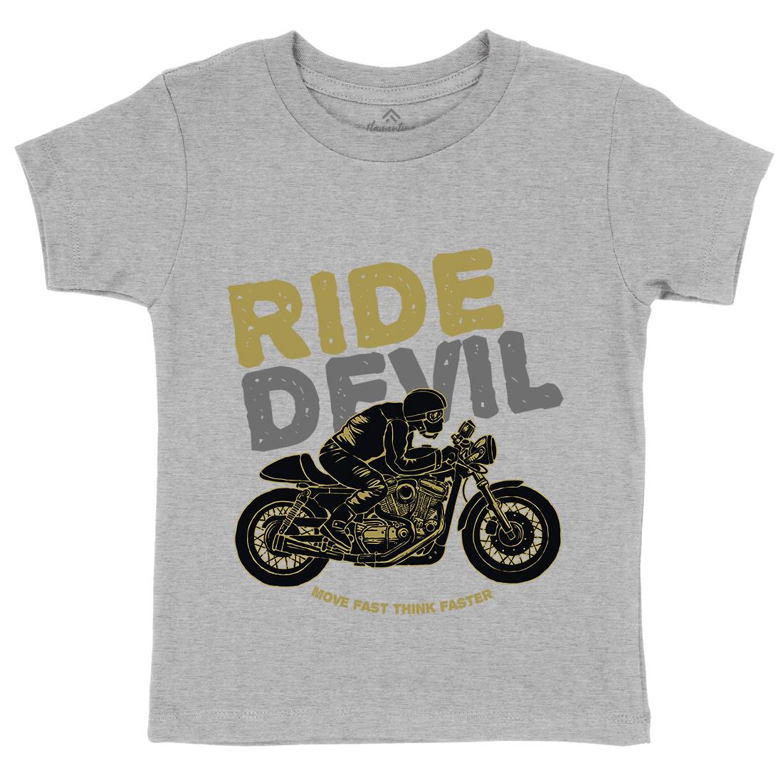 Ride Devil Kids Crew Neck T-Shirt Motorcycles A364