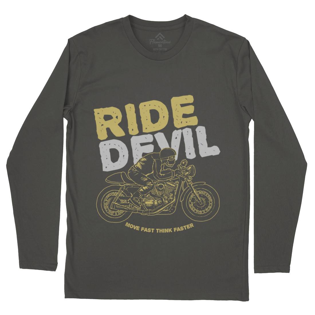 Ride Devil Mens Long Sleeve T-Shirt Motorcycles A364