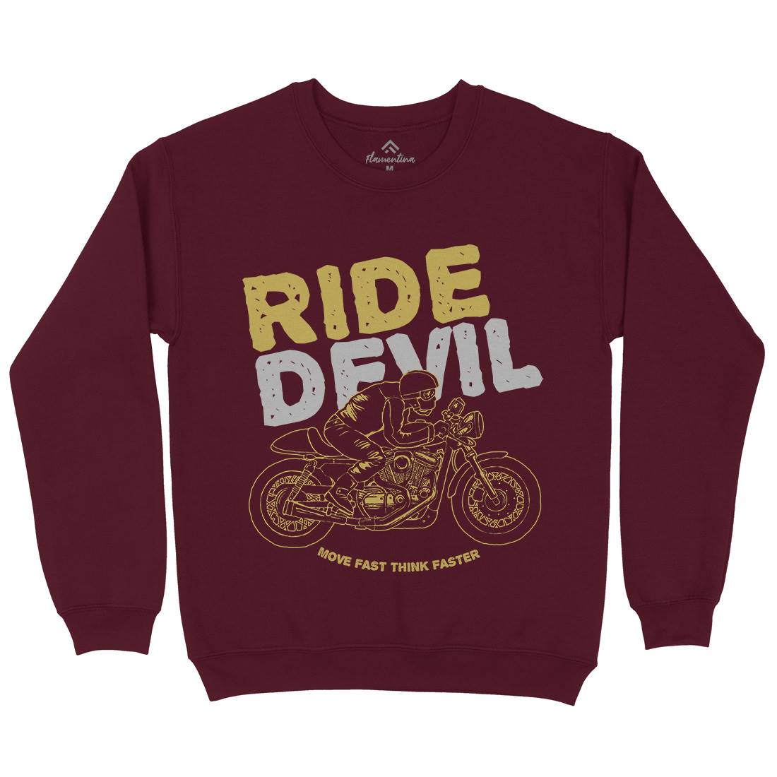 Ride Devil Mens Crew Neck Sweatshirt Motorcycles A364