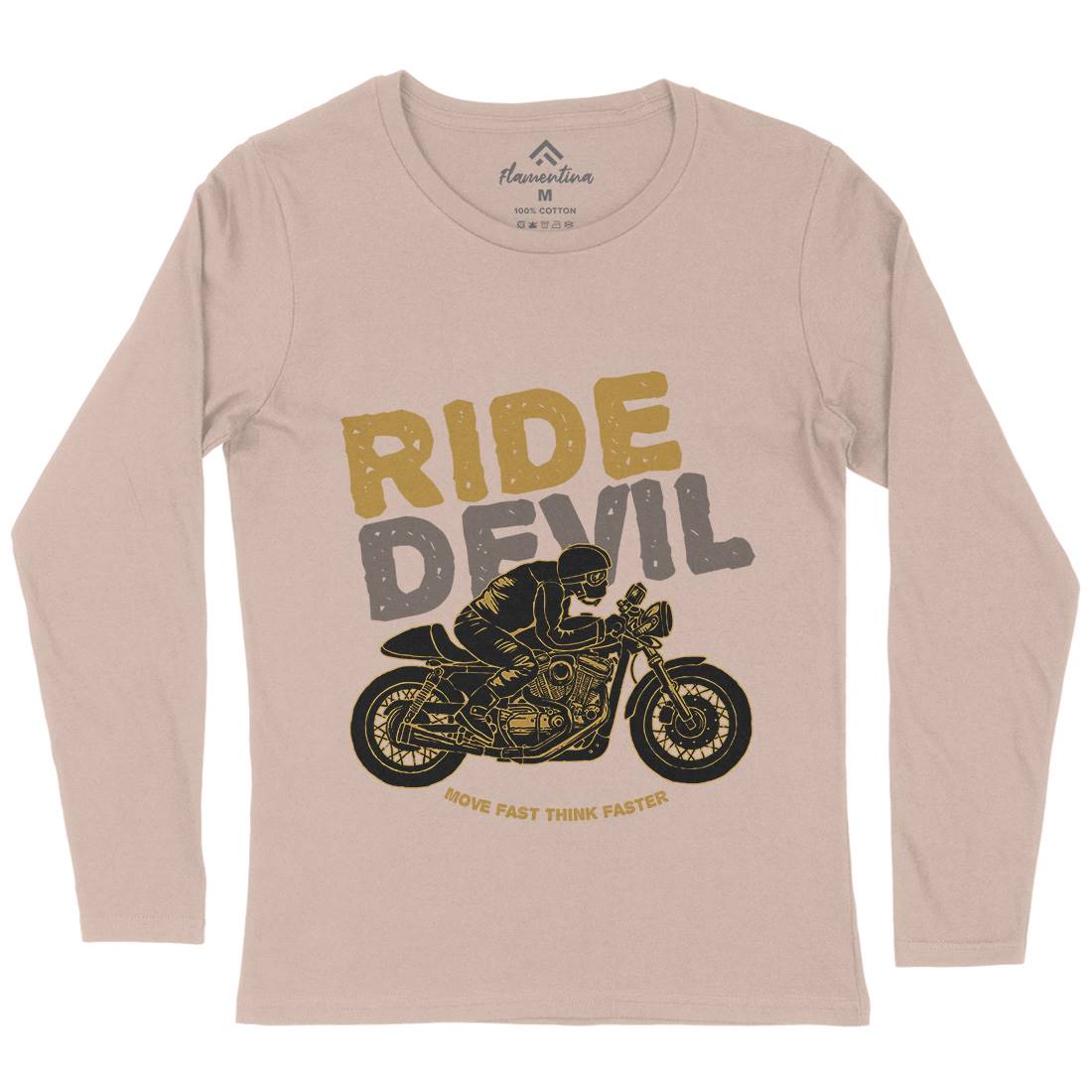 Ride Devil Womens Long Sleeve T-Shirt Motorcycles A364