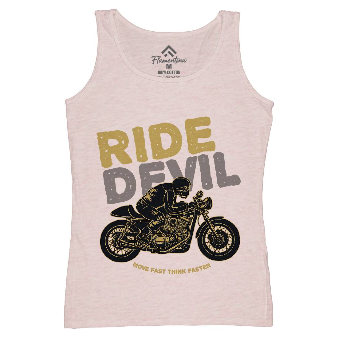 Ride Devil Womens Organic Tank Top Vest Motorcycles A364