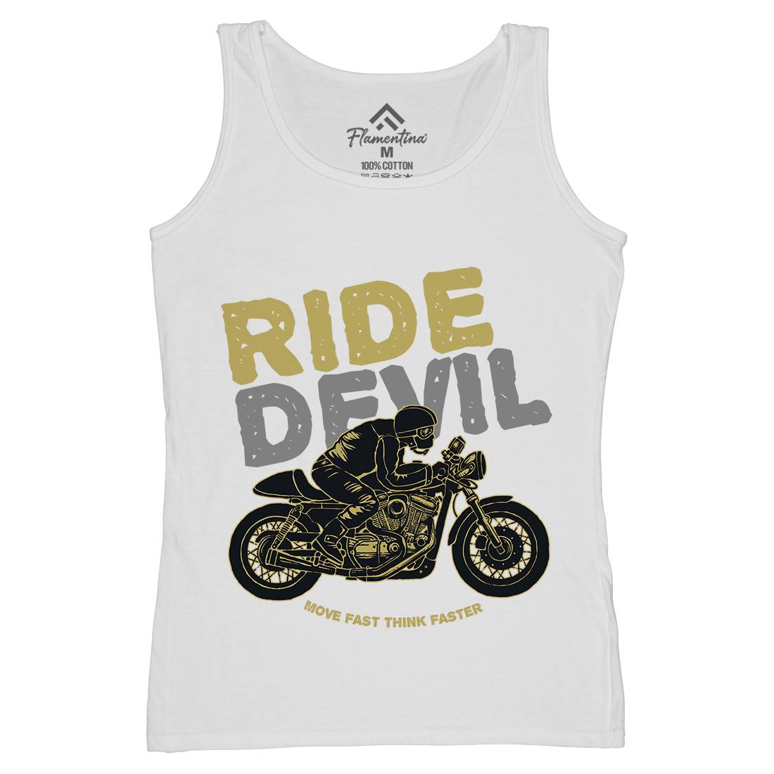 Ride Devil Womens Organic Tank Top Vest Motorcycles A364