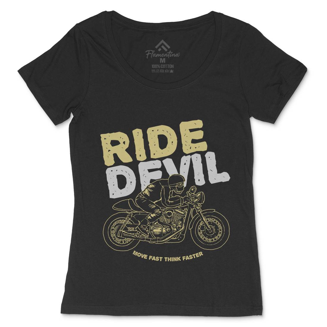 Ride Devil Womens Scoop Neck T-Shirt Motorcycles A364