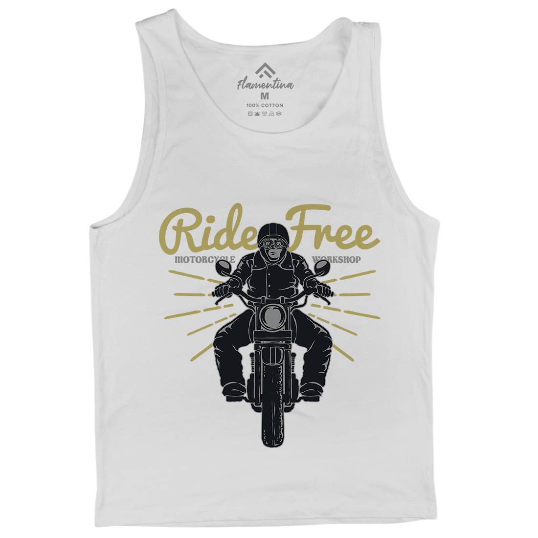 Ride Free Mens Tank Top Vest Motorcycles A365