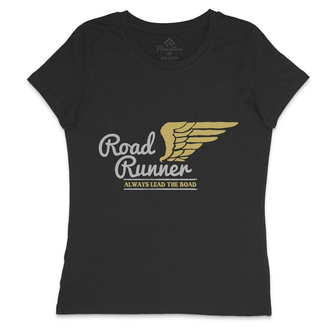 Road Runner Womens Crew Neck T-Shirt Motorcycles A366
