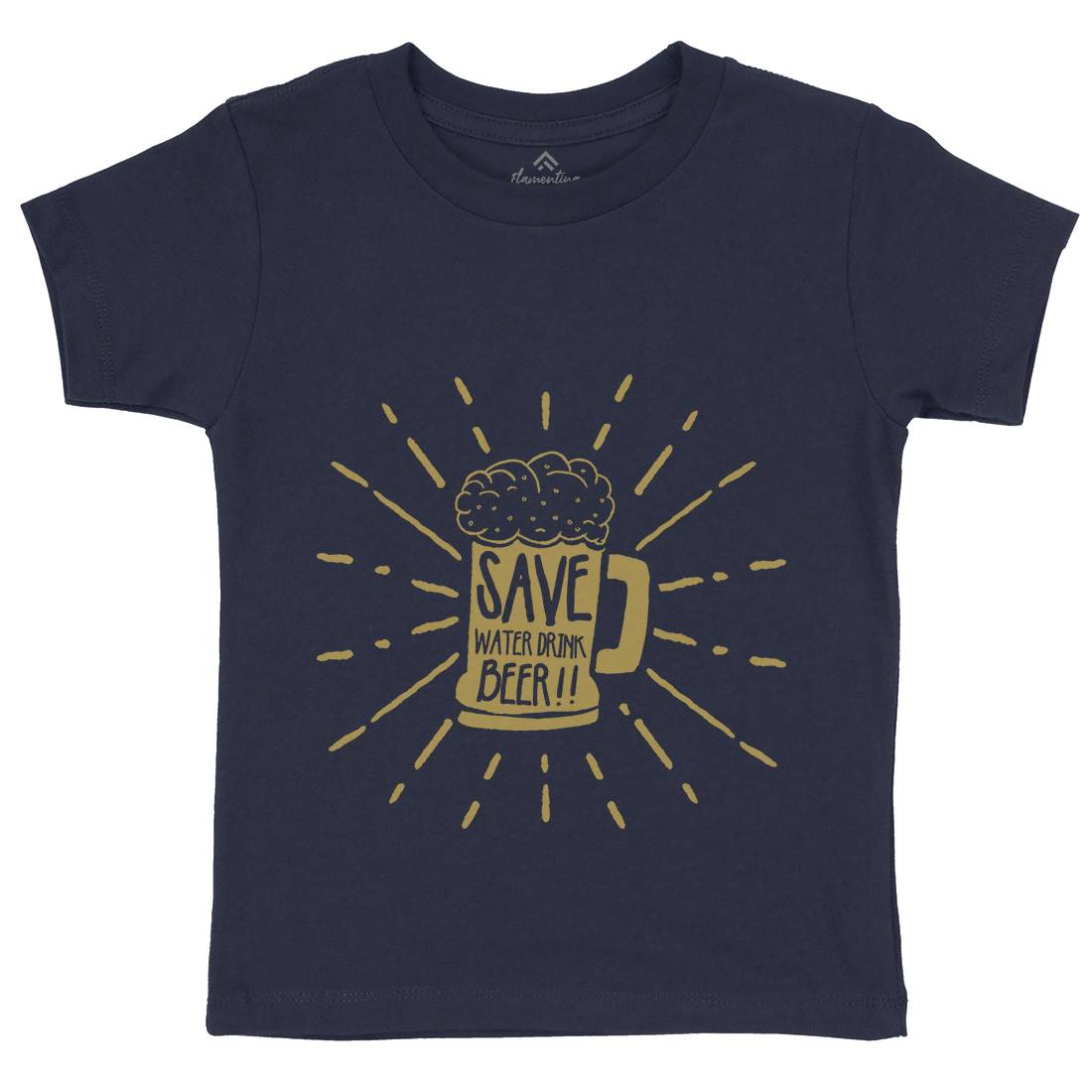 Save Water Kids Organic Crew Neck T-Shirt Drinks A368