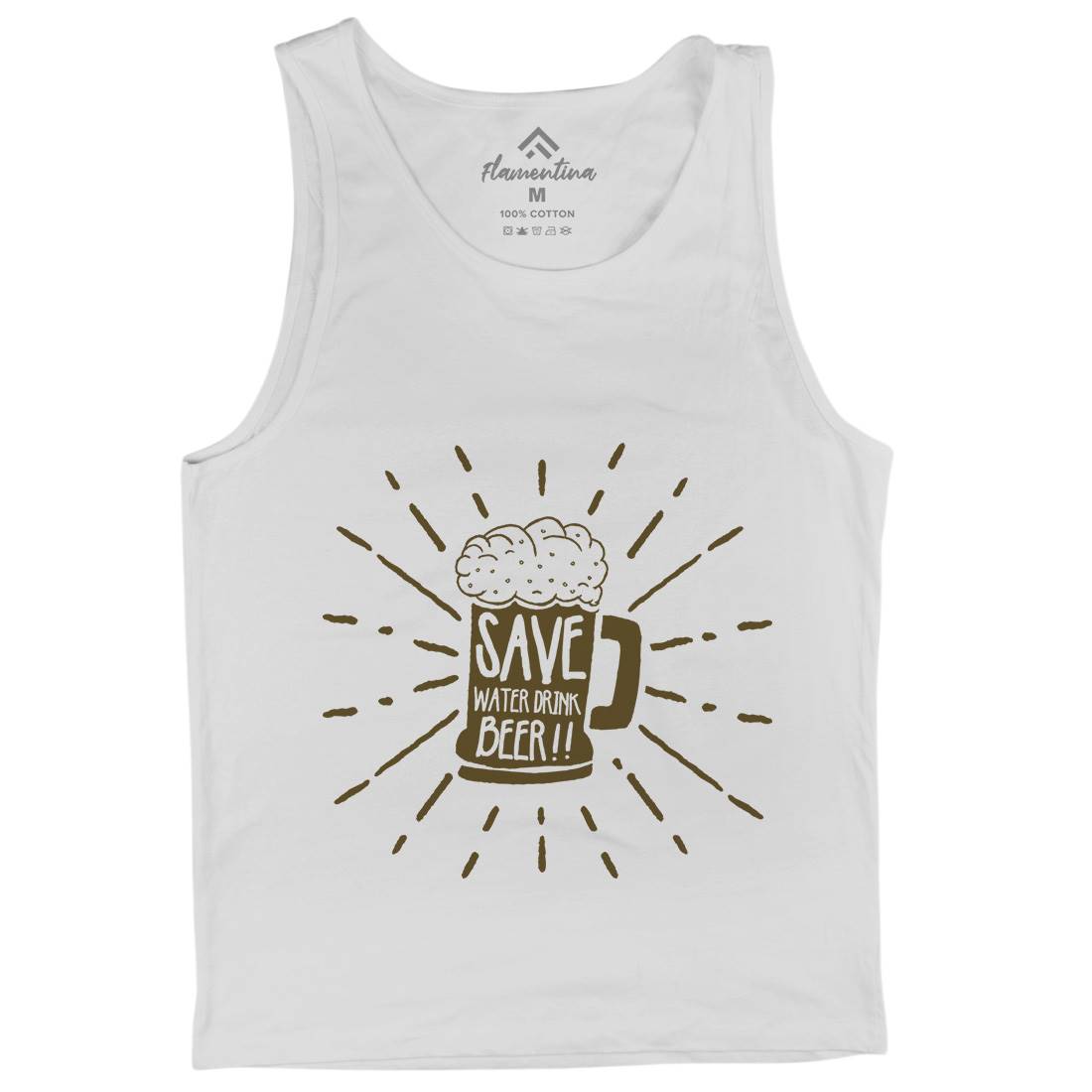 Save Water Mens Tank Top Vest Drinks A368
