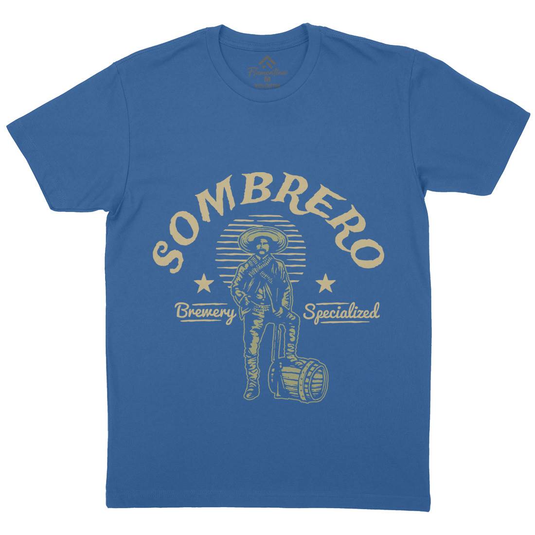 Sombrero Brewery Mens Organic Crew Neck T-Shirt American A369