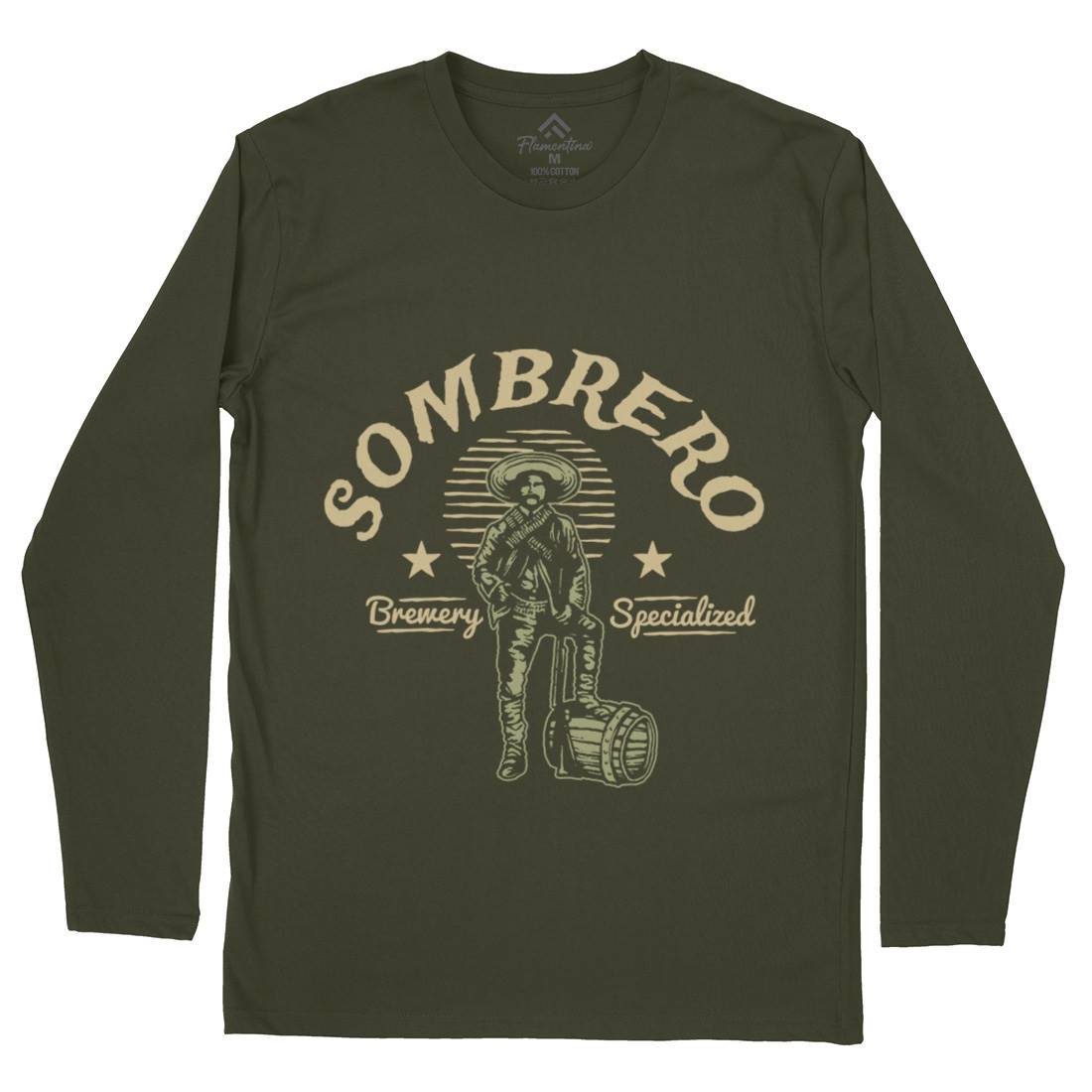 Sombrero Brewery Mens Long Sleeve T-Shirt American A369