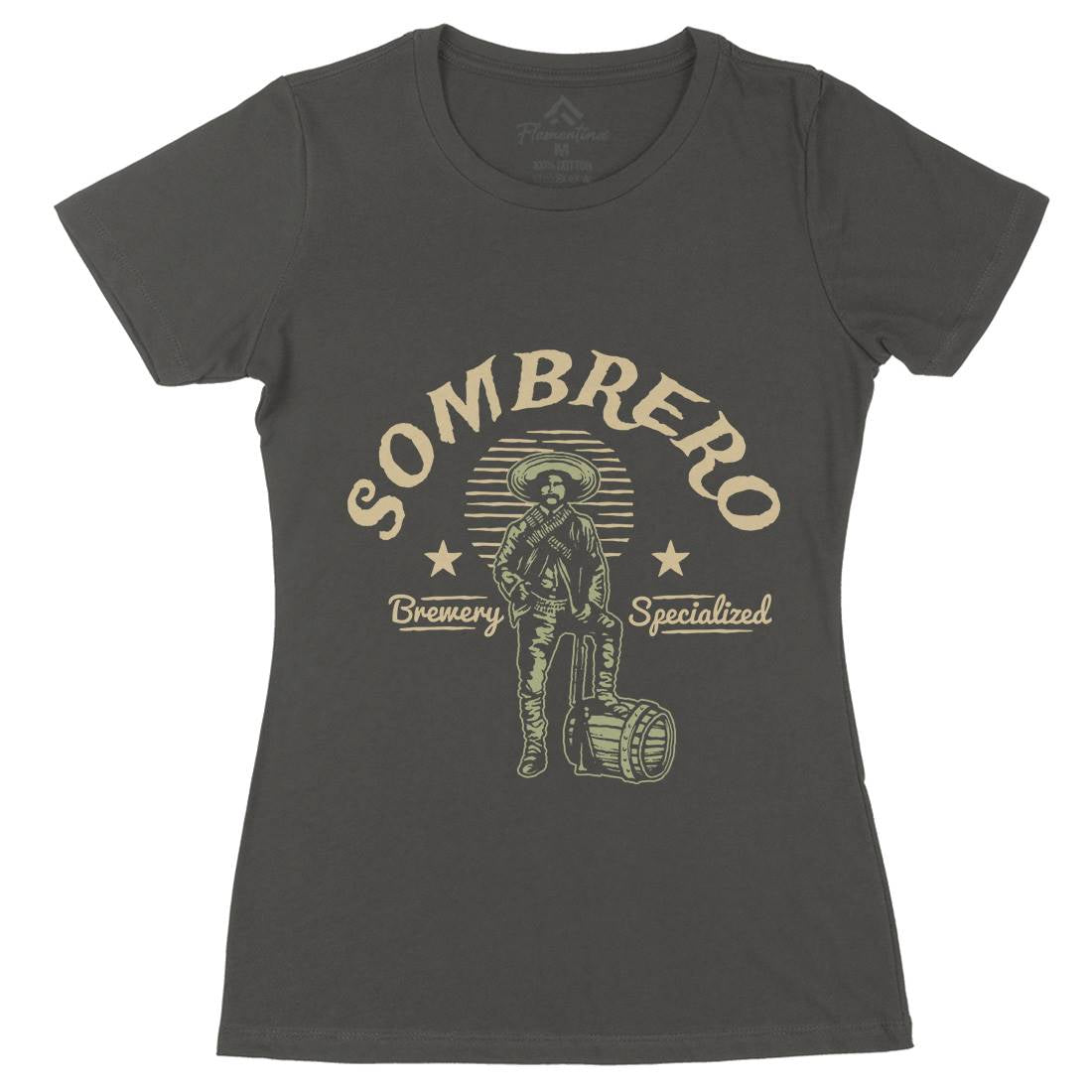 Sombrero Brewery Womens Organic Crew Neck T-Shirt American A369