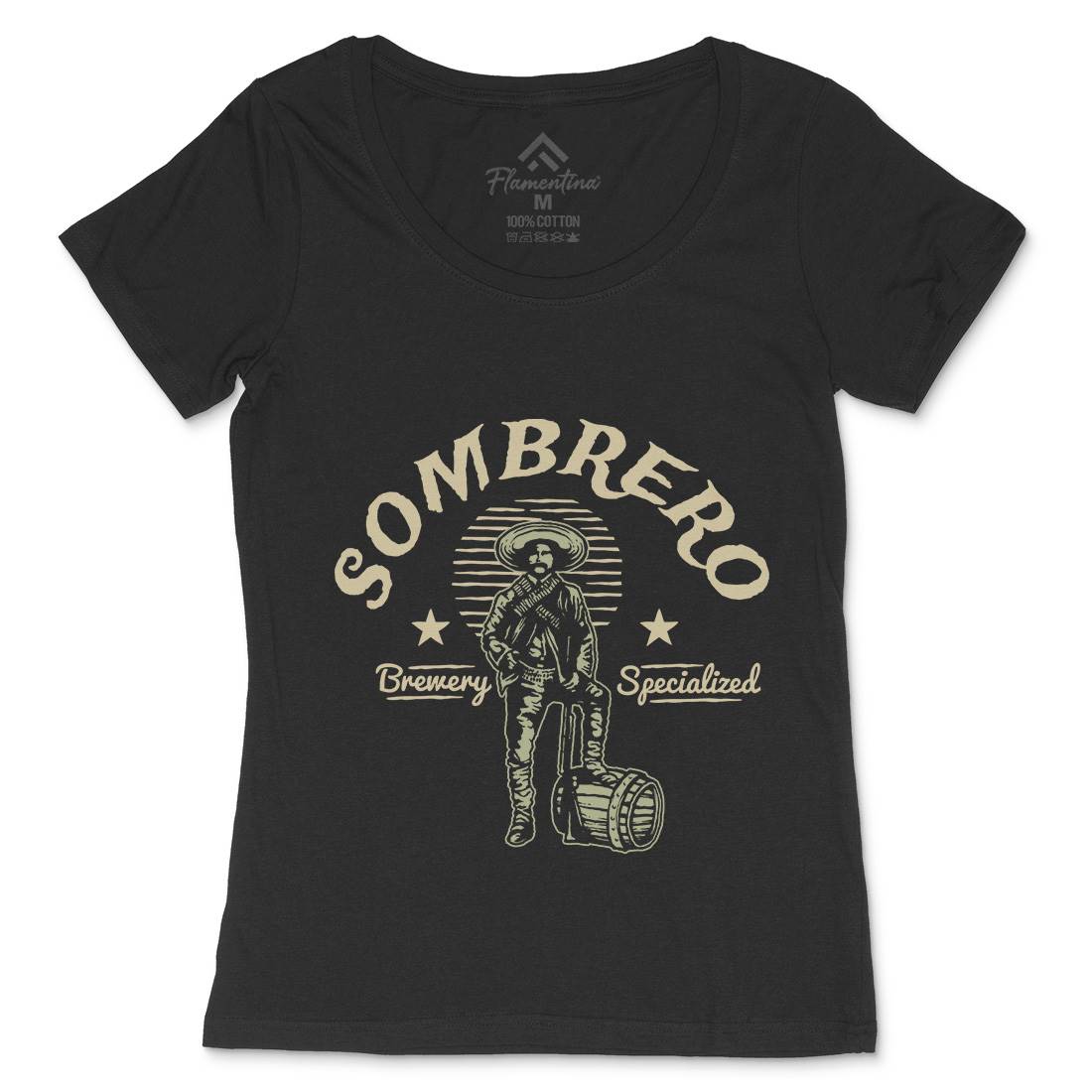 Sombrero Brewery Womens Scoop Neck T-Shirt American A369