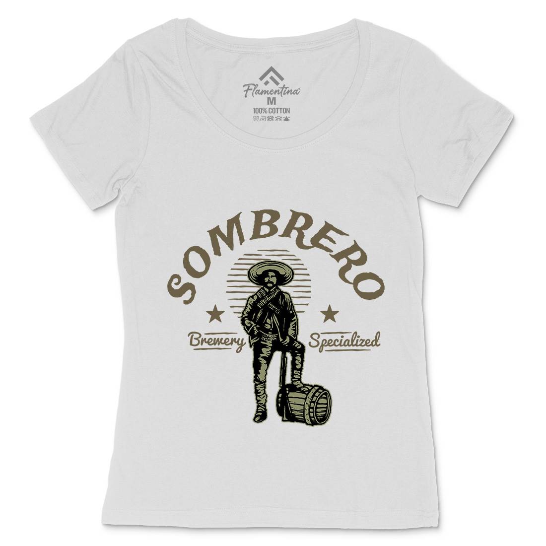 Sombrero Brewery Womens Scoop Neck T-Shirt American A369