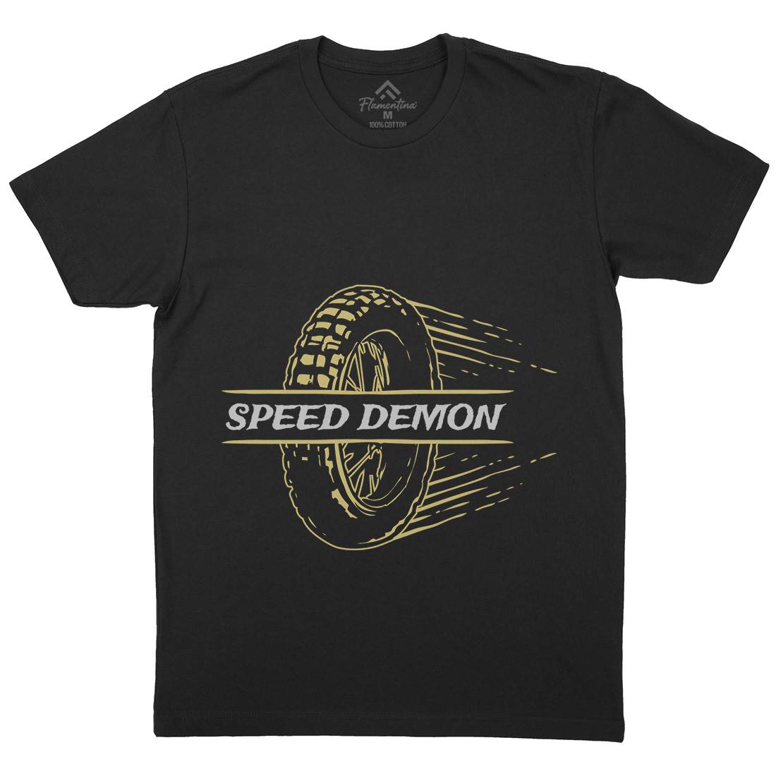 Speed Demon Mens Crew Neck T-Shirt Motorcycles A370