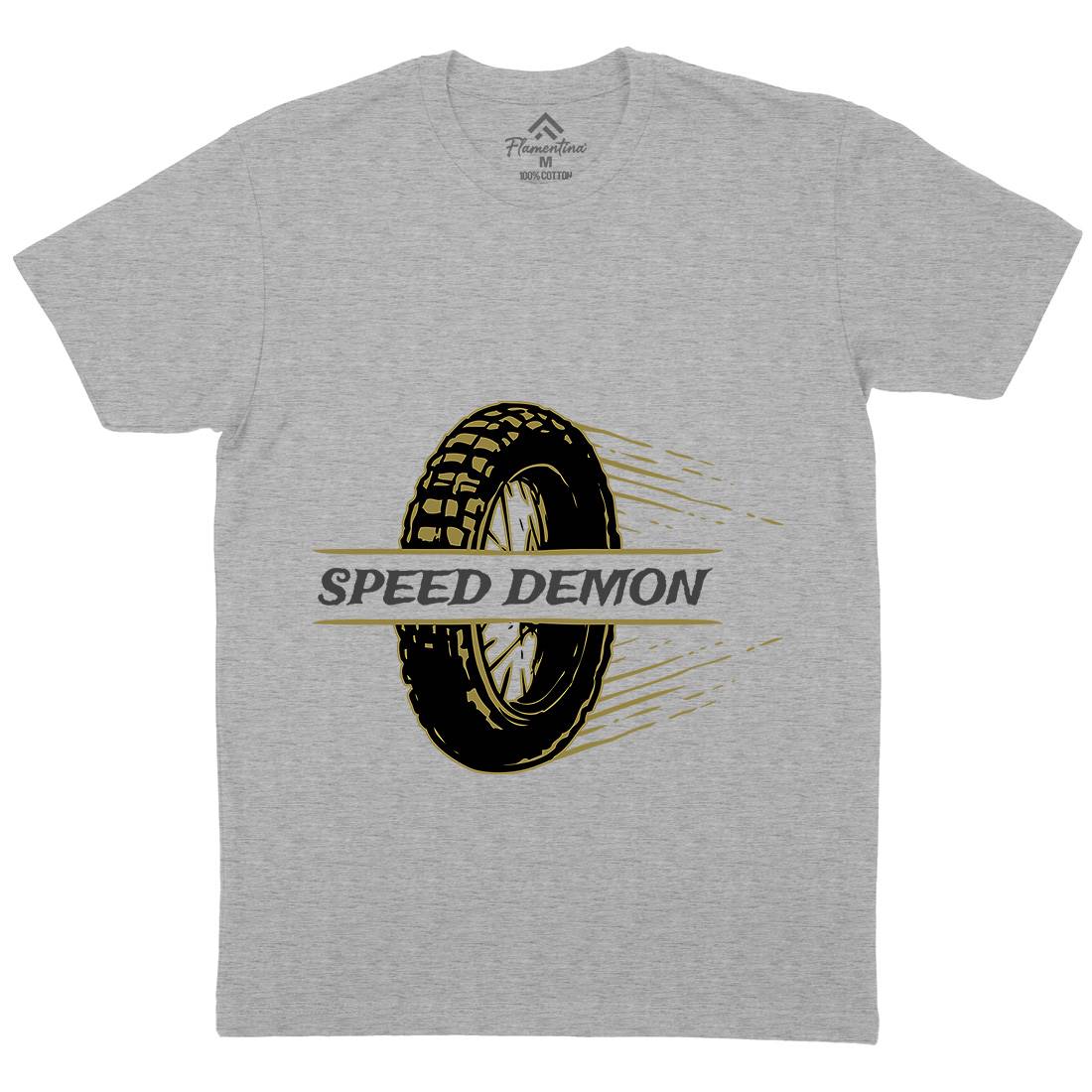 Speed Demon Mens Organic Crew Neck T-Shirt Motorcycles A370