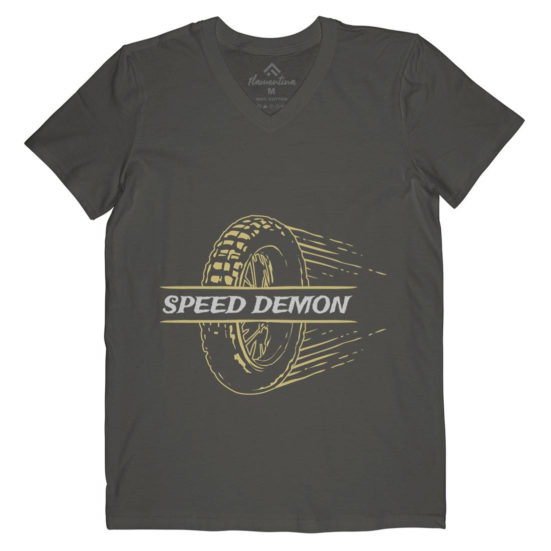 Speed Demon Mens V-Neck T-Shirt Motorcycles A370