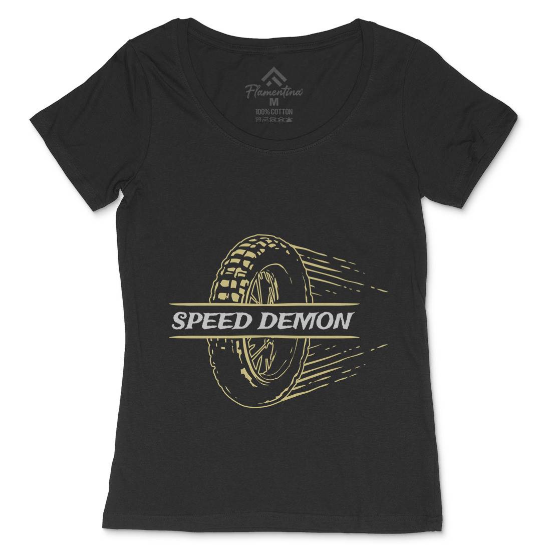 Speed Demon Womens Scoop Neck T-Shirt Motorcycles A370