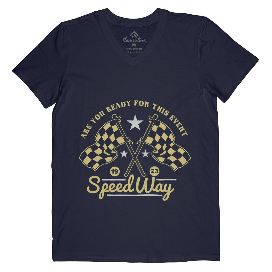 Speed Way Mens V-Neck T-Shirt Motorcycles A371