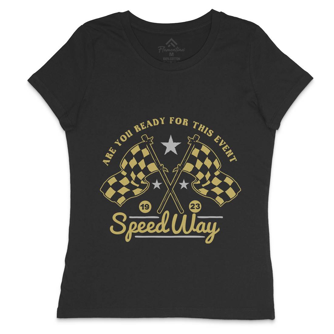 Speed Way Womens Crew Neck T-Shirt Motorcycles A371