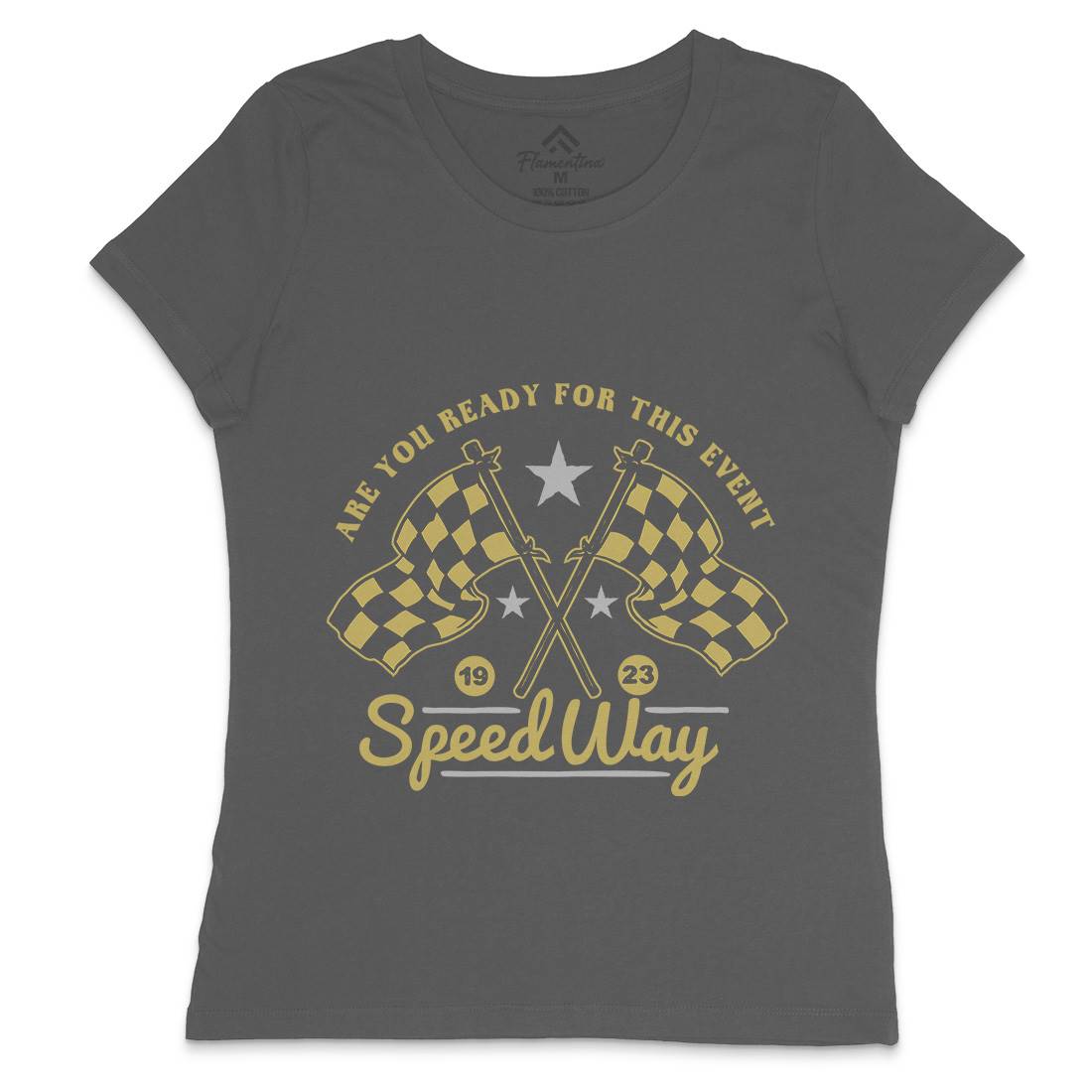 Speed Way Womens Crew Neck T-Shirt Motorcycles A371