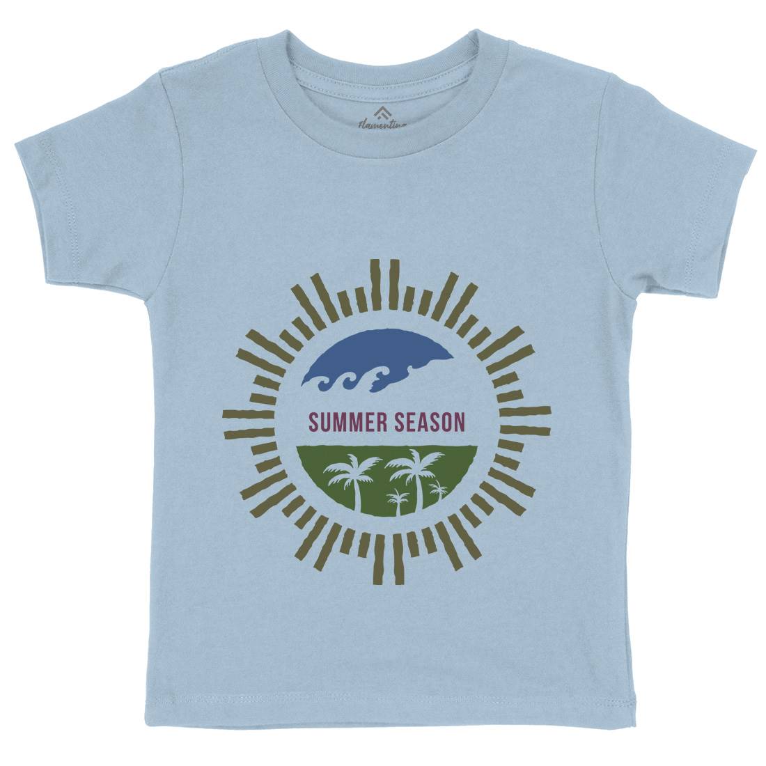Summer Season Kids Organic Crew Neck T-Shirt Nature A372