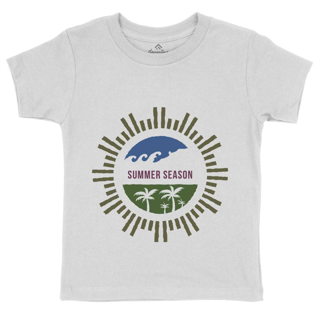 Summer Season Kids Organic Crew Neck T-Shirt Nature A372