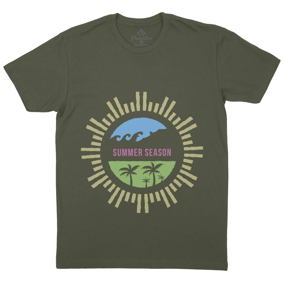 Summer Season Mens Crew Neck T-Shirt Nature A372