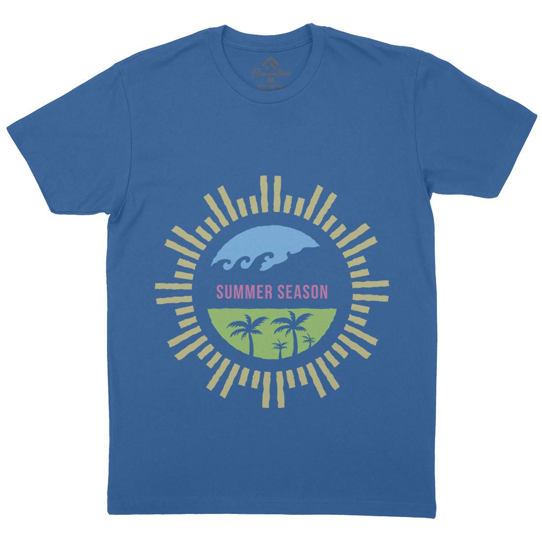 Summer Season Mens Organic Crew Neck T-Shirt Nature A372