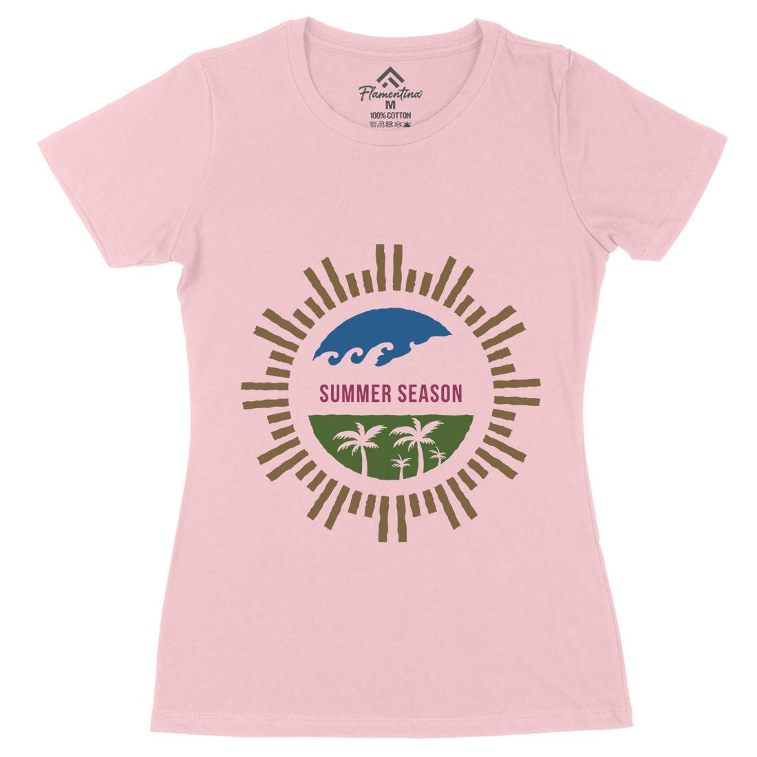 Summer Season Womens Organic Crew Neck T-Shirt Nature A372