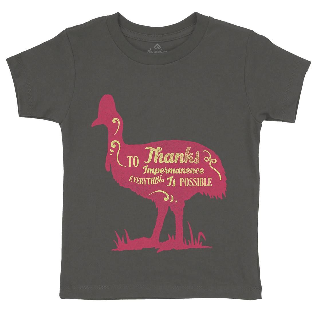 Thanks To Impermanence Kids Organic Crew Neck T-Shirt Quotes A374