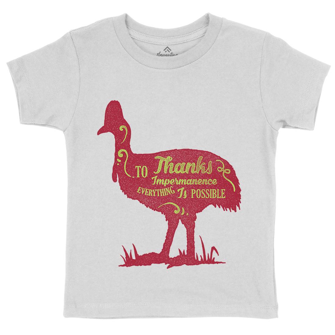 Thanks To Impermanence Kids Organic Crew Neck T-Shirt Quotes A374