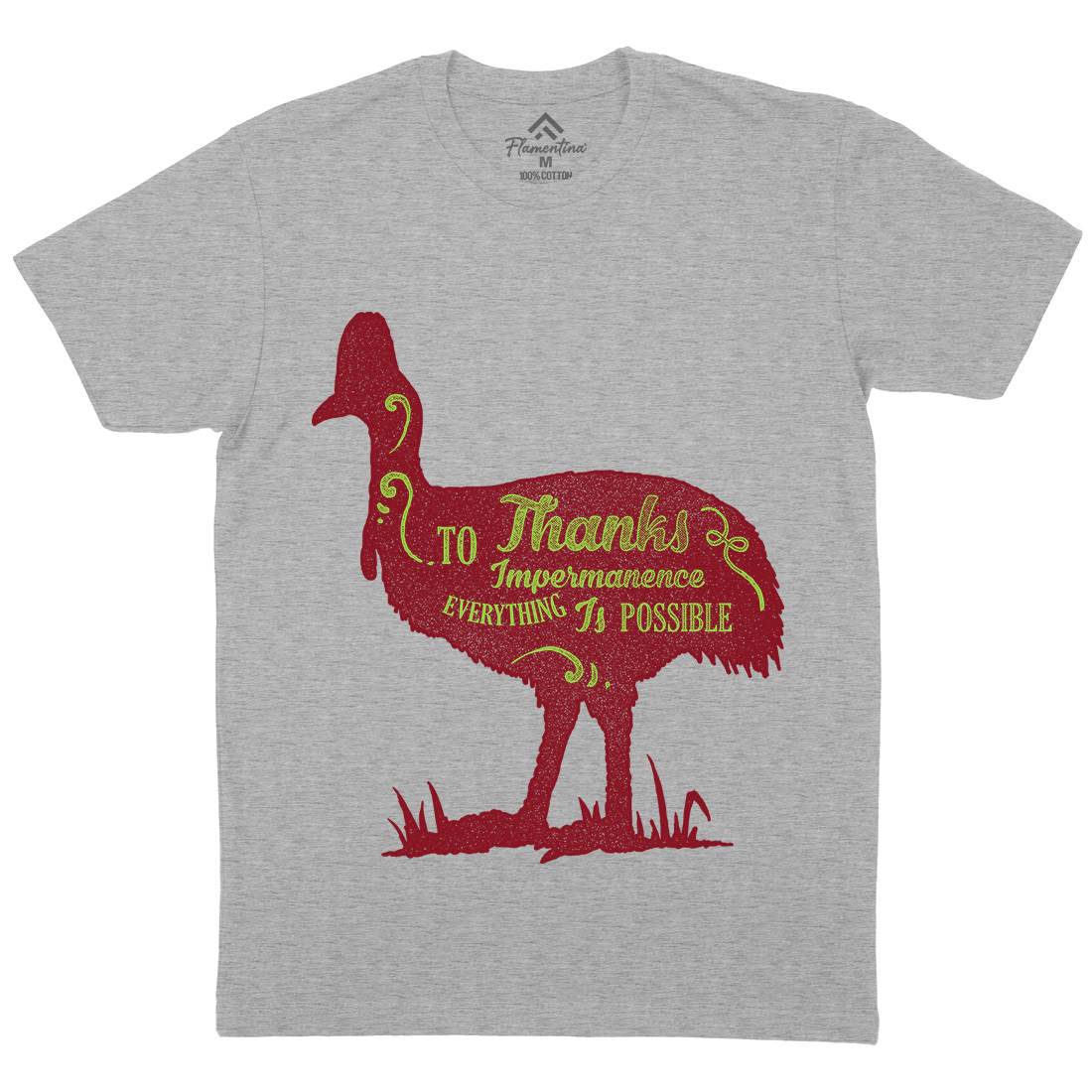 Thanks To Impermanence Mens Organic Crew Neck T-Shirt Quotes A374