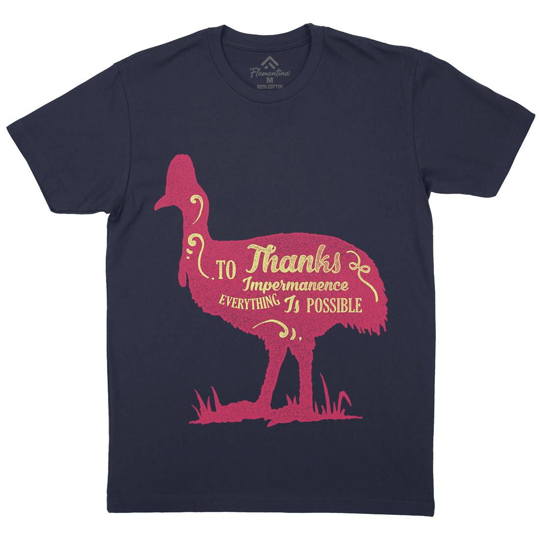 Thanks To Impermanence Mens Organic Crew Neck T-Shirt Quotes A374
