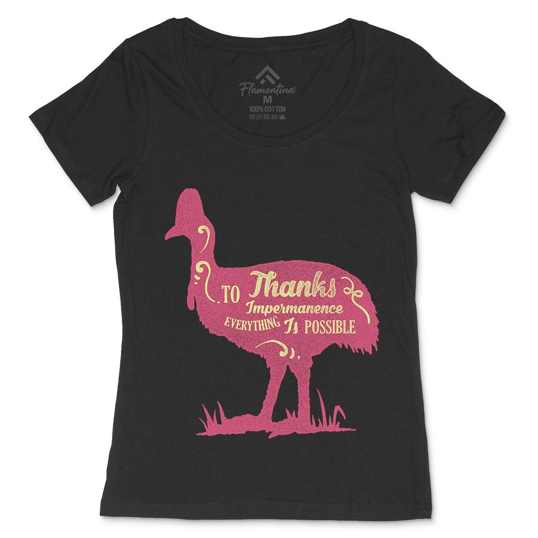 Thanks To Impermanence Womens Scoop Neck T-Shirt Quotes A374