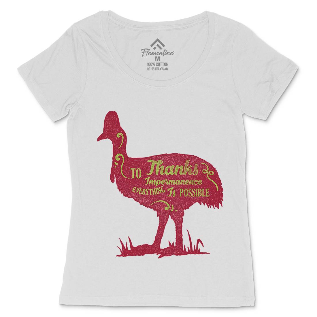 Thanks To Impermanence Womens Scoop Neck T-Shirt Quotes A374