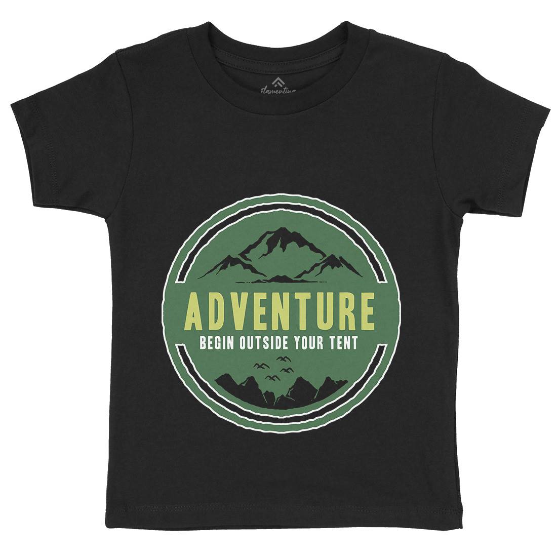 Adventure Begin Kids Organic Crew Neck T-Shirt Nature A375