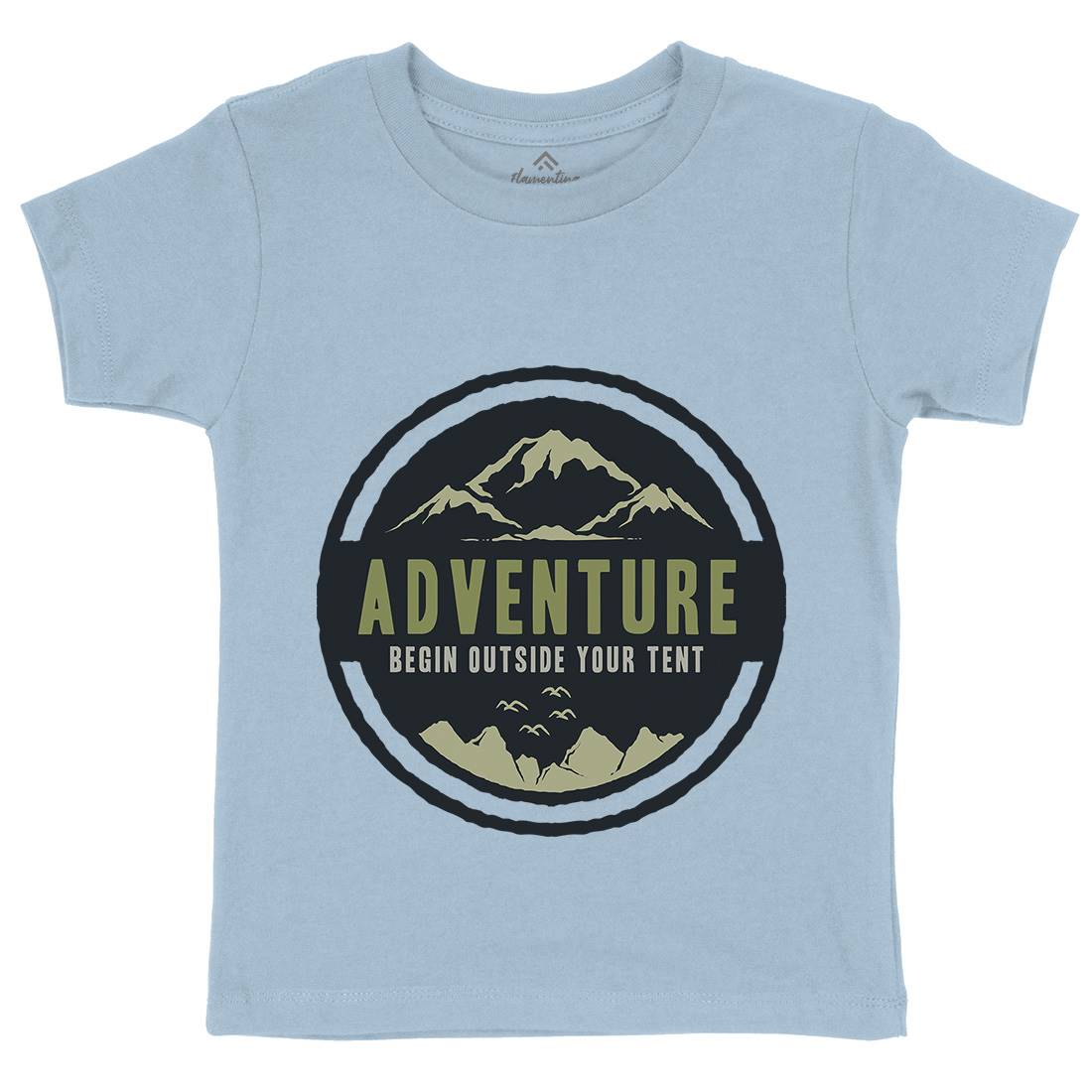 Adventure Begin Kids Crew Neck T-Shirt Nature A375
