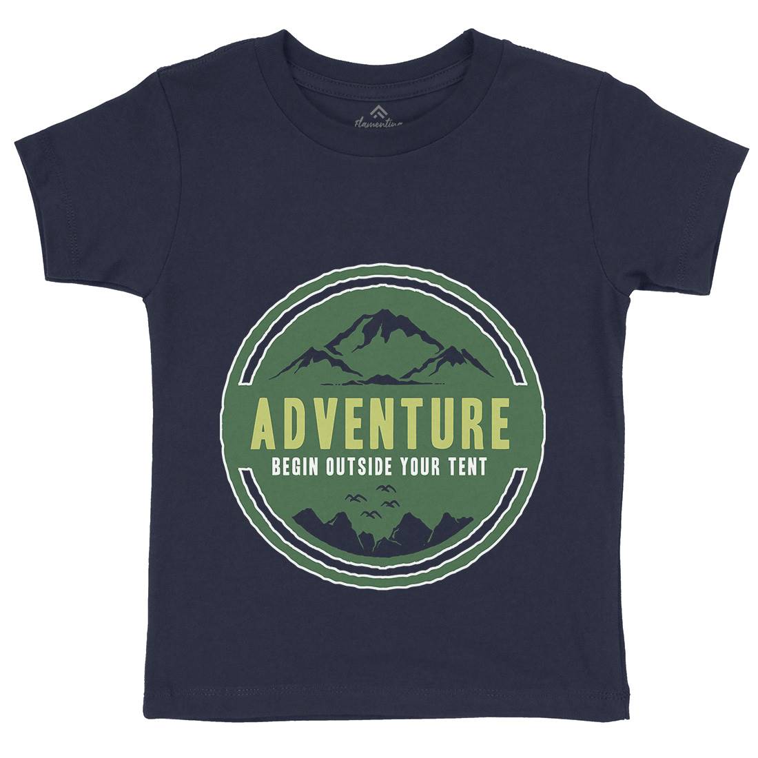 Adventure Begin Kids Crew Neck T-Shirt Nature A375