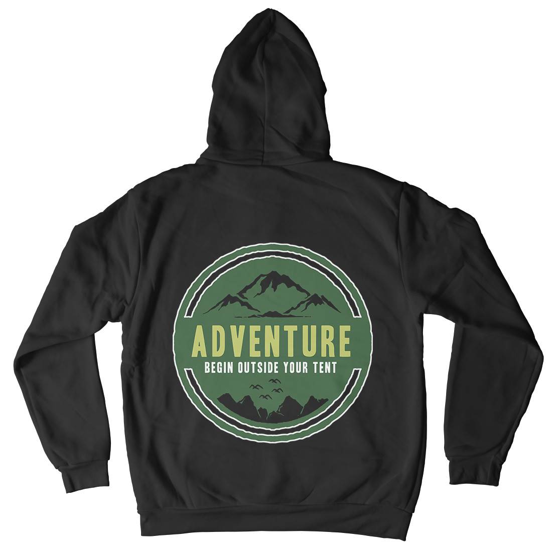 Adventure Begin Mens Hoodie With Pocket Nature A375