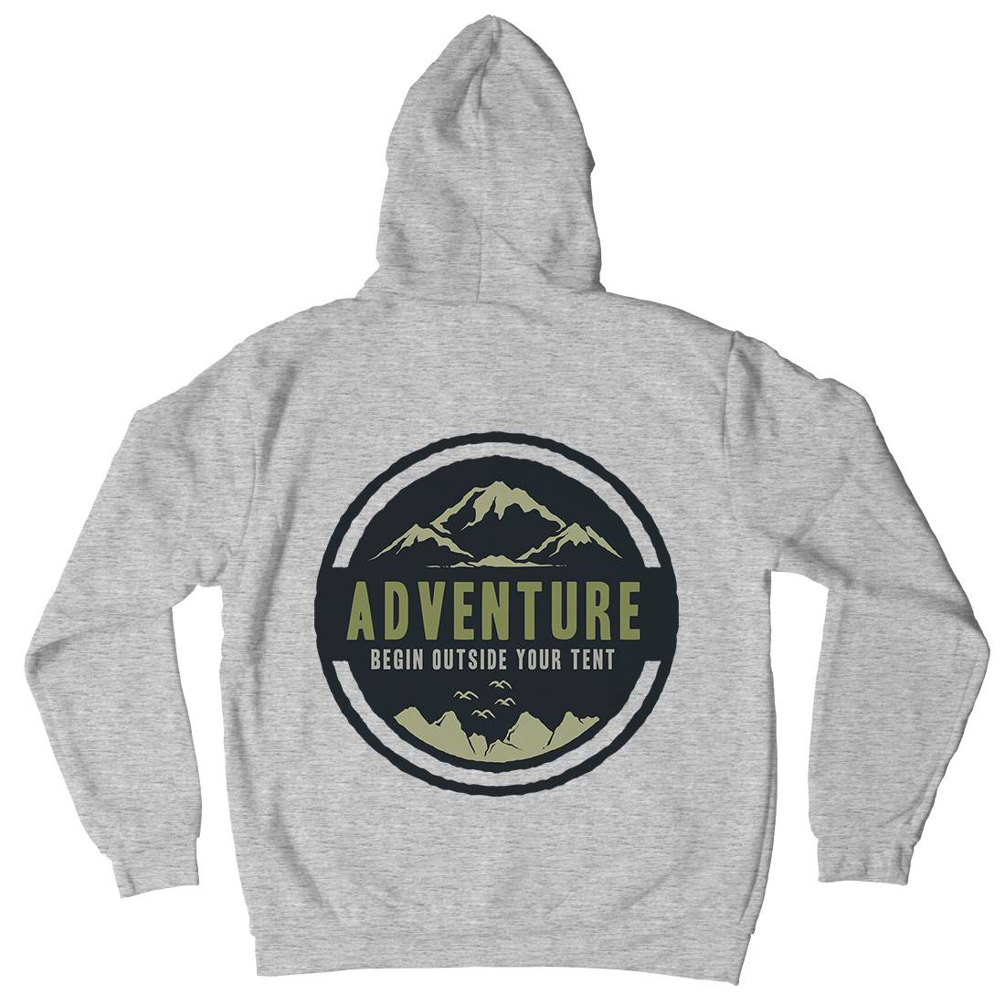 Adventure Begin Mens Hoodie With Pocket Nature A375