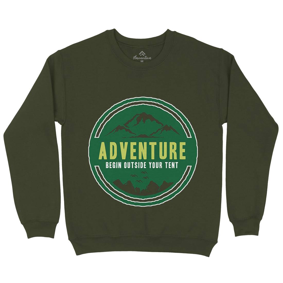 Adventure Begin Mens Crew Neck Sweatshirt Nature A375