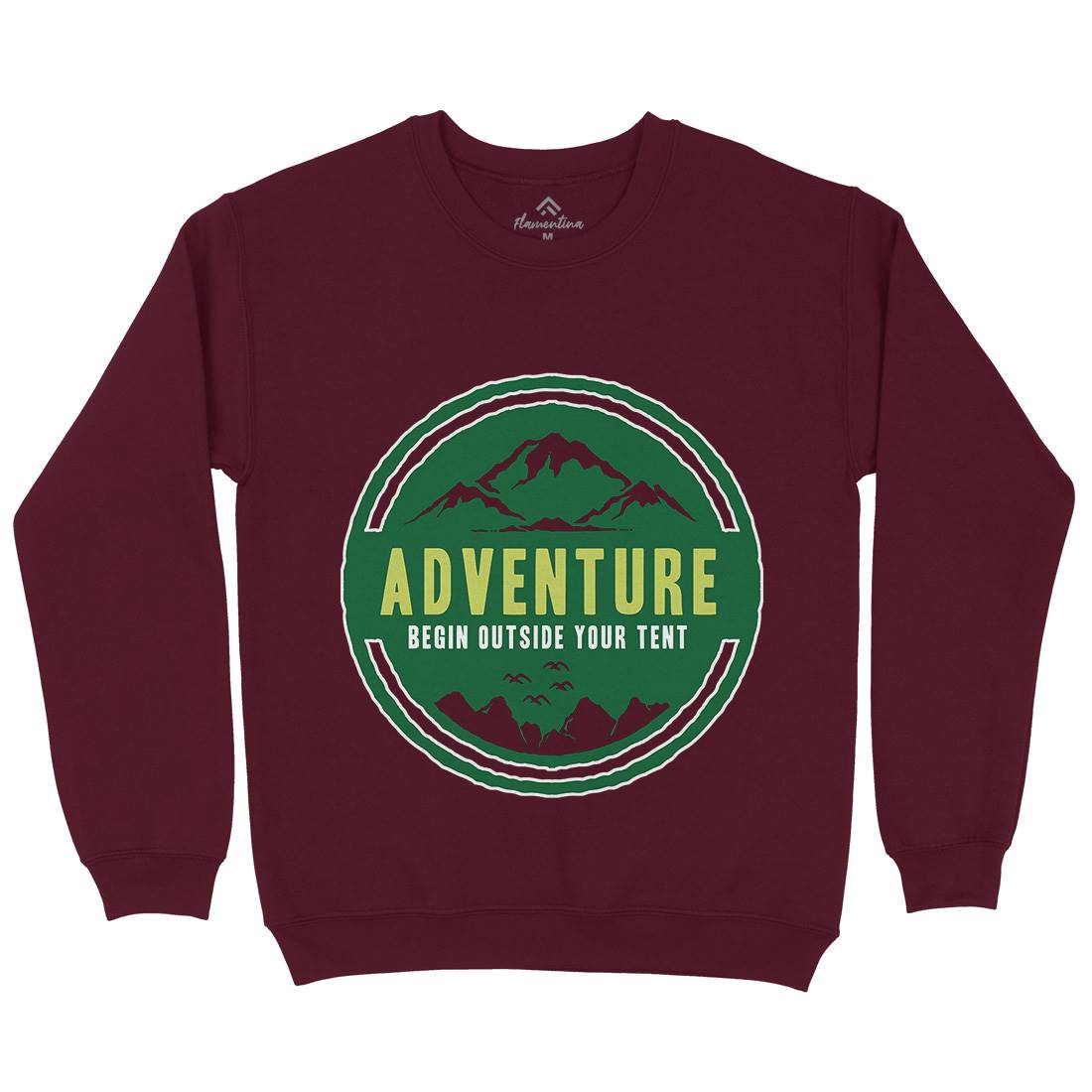 Adventure Begin Mens Crew Neck Sweatshirt Nature A375
