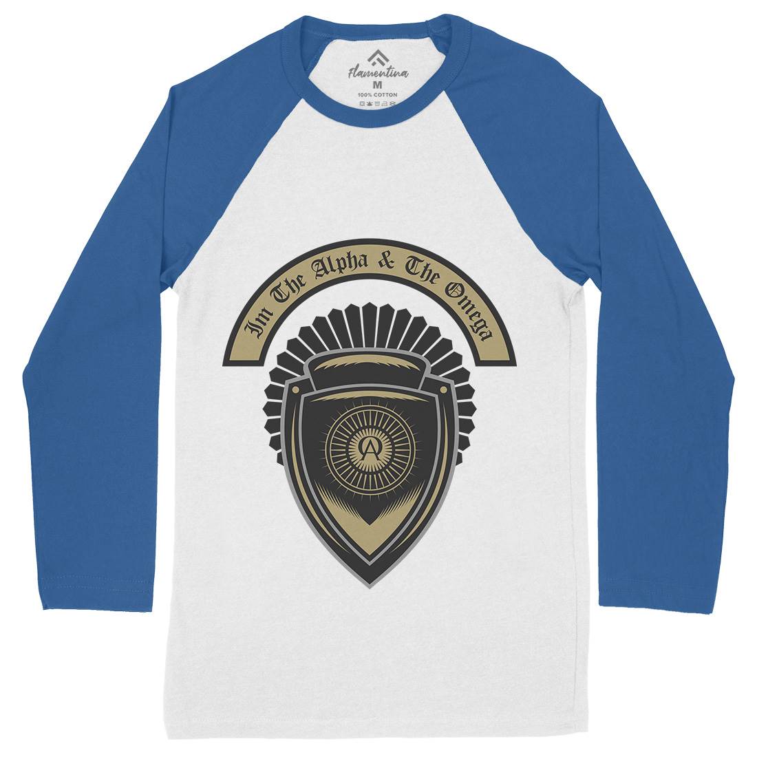 Alpha And Omega Mens Long Sleeve Baseball T-Shirt Religion A376
