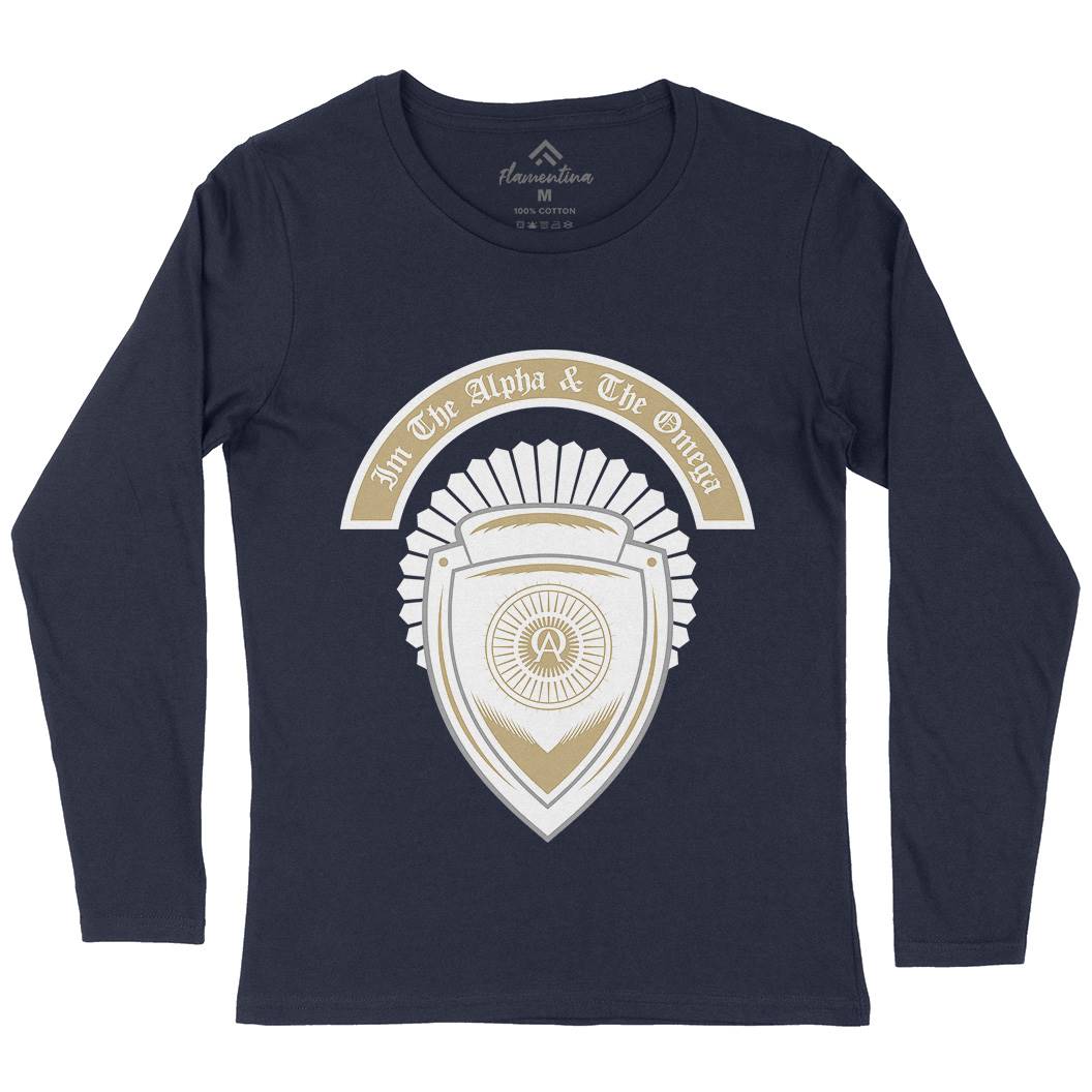 Alpha And Omega Womens Long Sleeve T-Shirt Religion A376